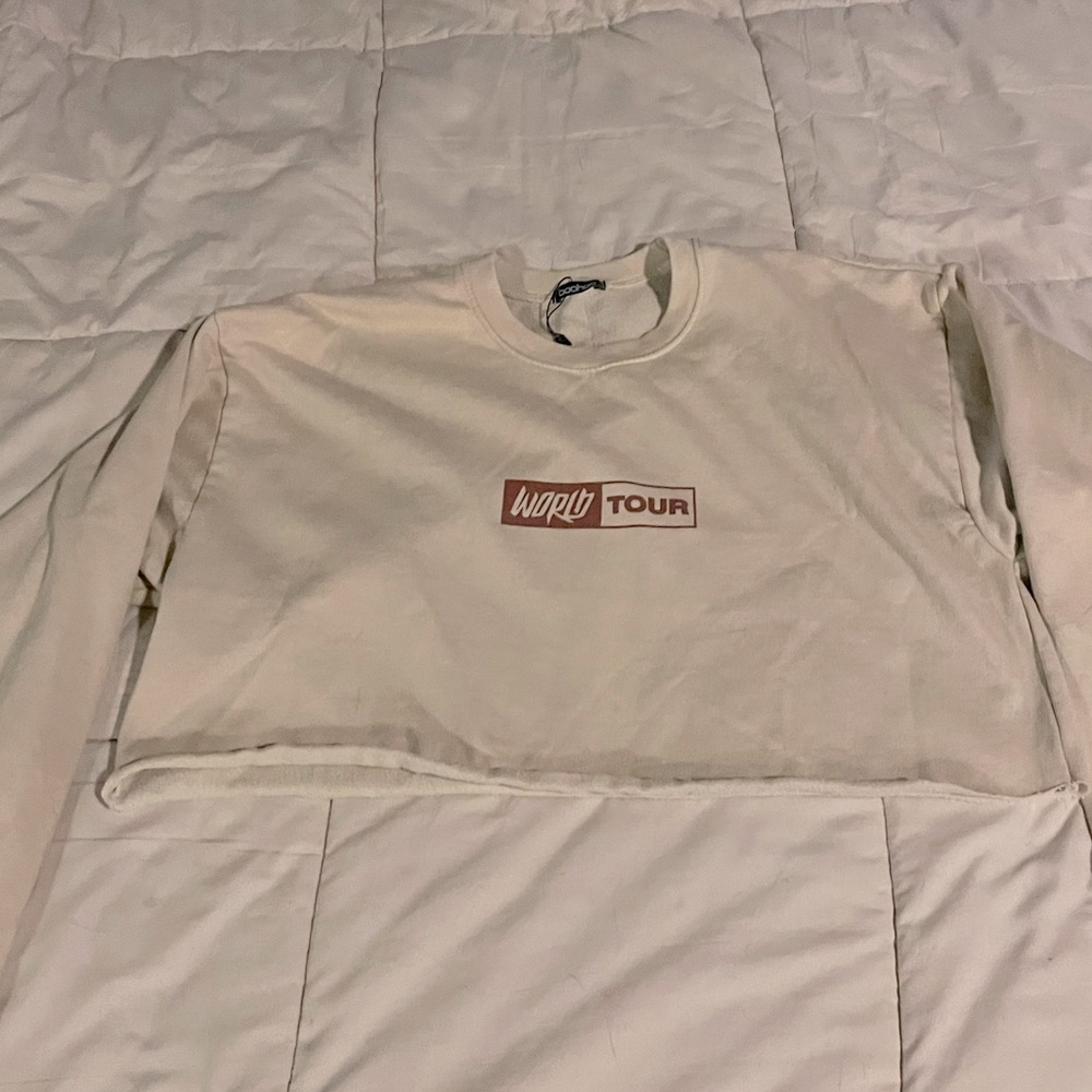 Boohoo Tan Cropped Sweatshirt